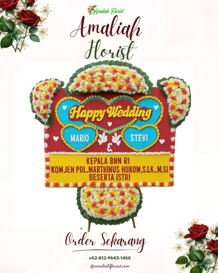 Papan Bunga Pernikahan Syamtalira Bayu